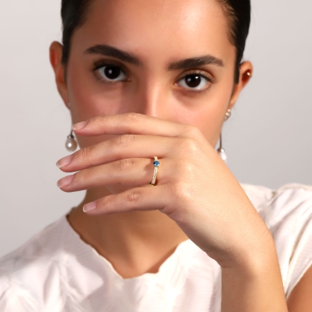 Anillo Oro 18k Circonitas "Chauen"
