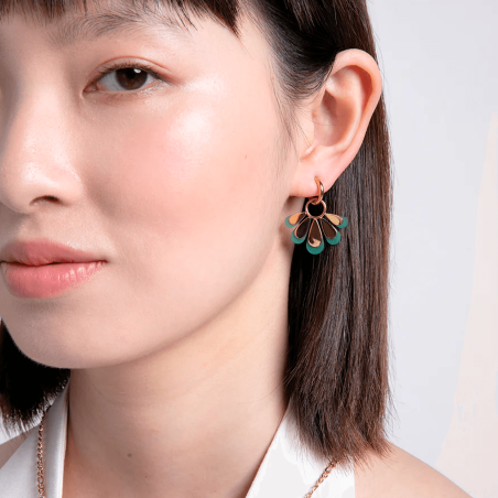 Pendientes Viceroy Flor verde 14149E01016
