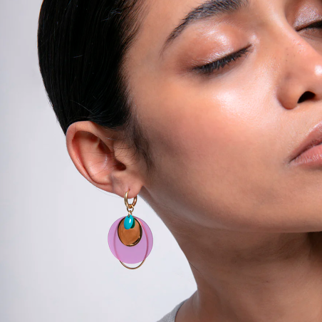 Pendientes Viceroy Morado y turquesa 14150E01017