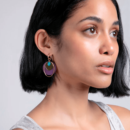 Pendientes Viceroy Morado y turquesa 14150E01017