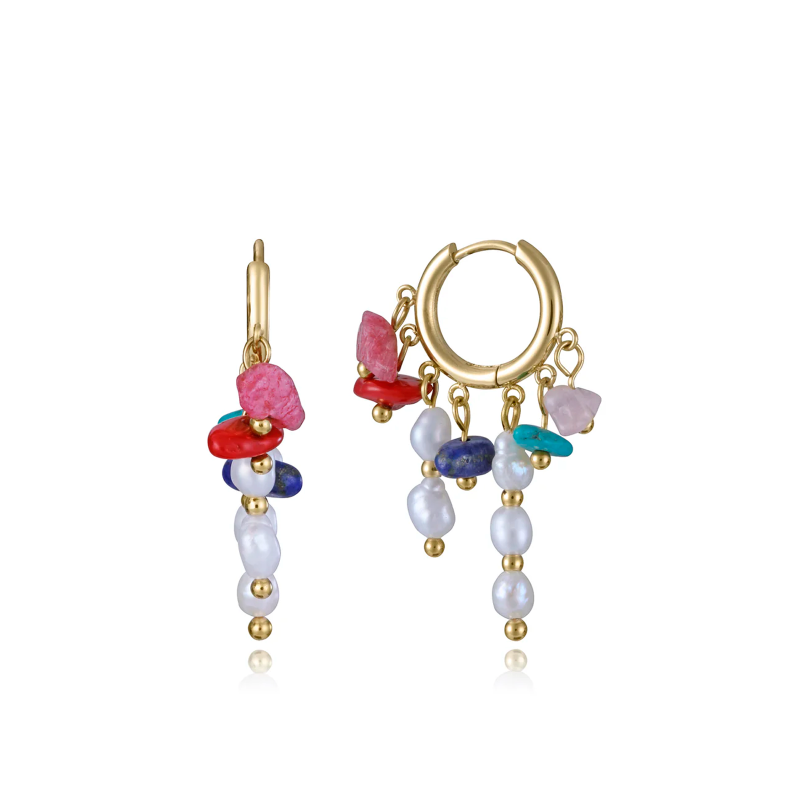 Pendientes Viceroy perlas y piedras colores 14157E01019