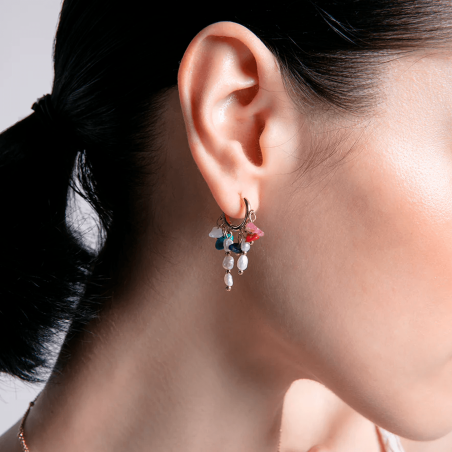 Pendientes Viceroy perlas y piedras colores 14157E01019