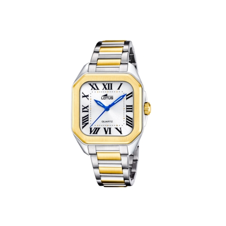 Reloj Lotus acero square esfera blanca mujer 18969/1