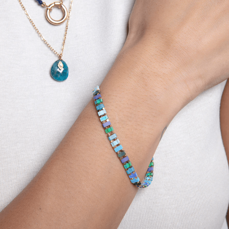 Pulsera Viceroy cristales azules y verdes 14167P01016