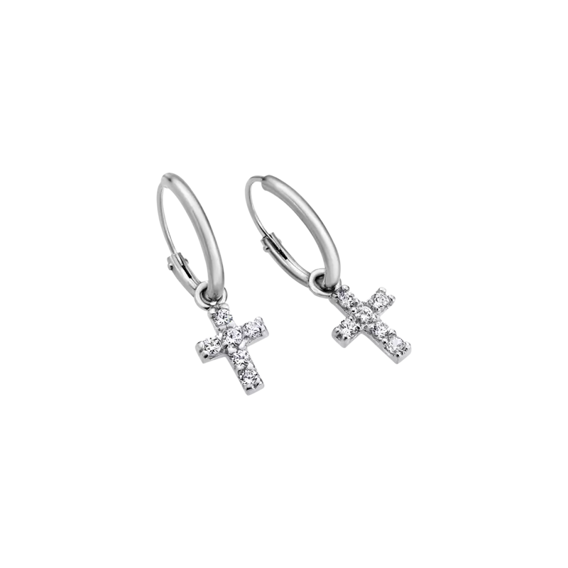 Pendientes Lotus Silver Trendy Cruz LP1243-4/1