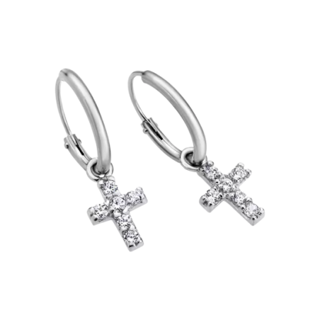 Pendientes Lotus Silver Trendy Cruz LP1243-4/1