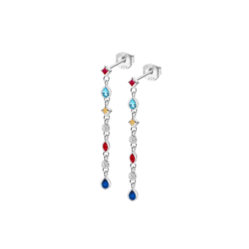 Pendientes Lotus plata circonitas colores mujer LP3734-4/2