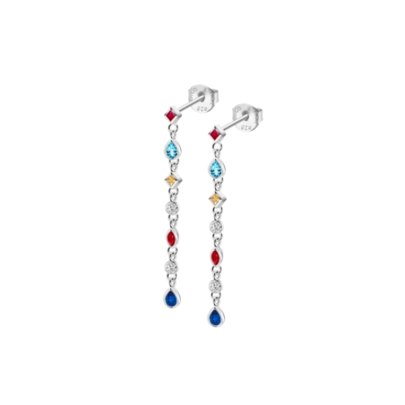 Pendientes Lotus plata circonitas colores mujer LP3734-4/2