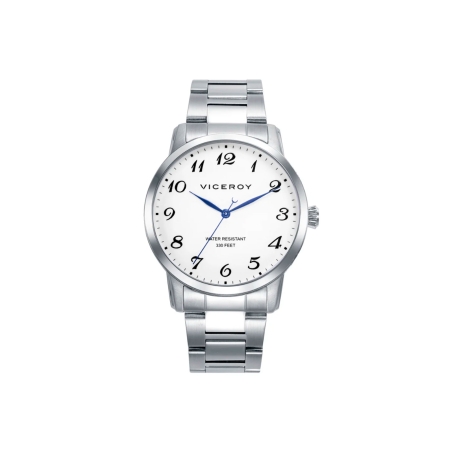 Reloj Viceroy hombre acero y esfera blanca 41145-05