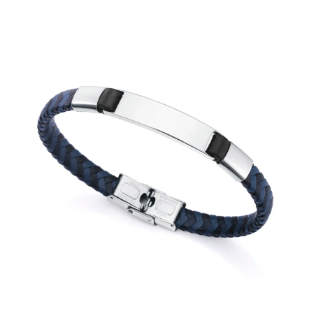 Pulsera Viceroy piel negra y azul 14058P01013