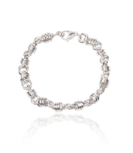 Pulsera plata de Primera Ley eslabón circular