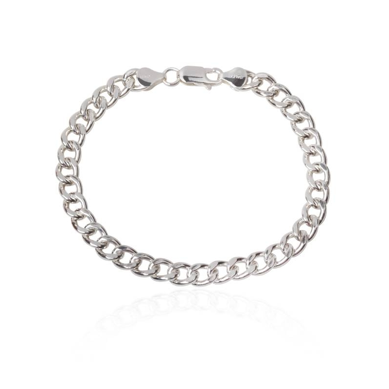 Pulsera plata de Ley Eslabón italiano