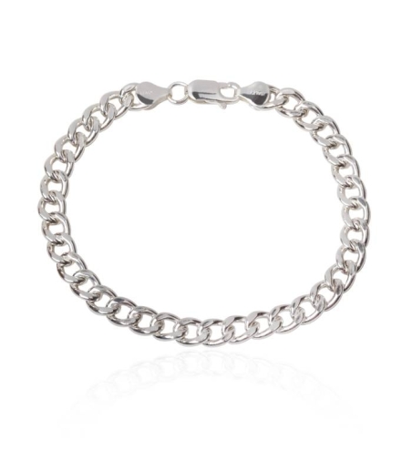 Pulsera plata de Ley Eslabón italiano