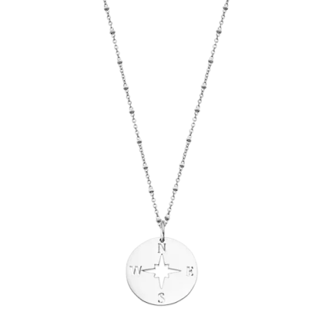 Collar Lotus Silver It Girl Rosa de los vientos LP1956-1/1