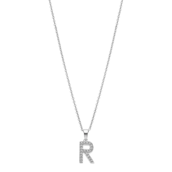 Collar Lotus Silver Trendy Letra "R" LP1958-1/R