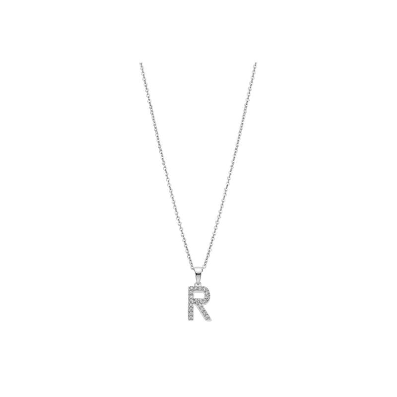 Collar Lotus Silver Trendy Letra "R" LP1958-1/R