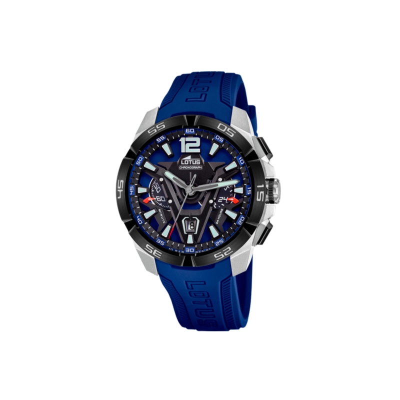 Reloj Lotus hombre esfera azul correa caucho azul 18944/1