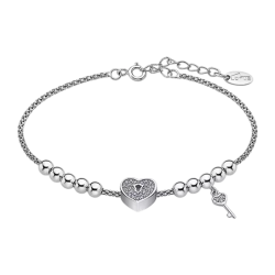Pulsera Lotus Silver Mystic Corazón LP1985-2/1