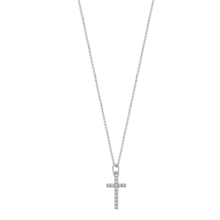 Collar Lotus Silver Cruz LP3066-1/1