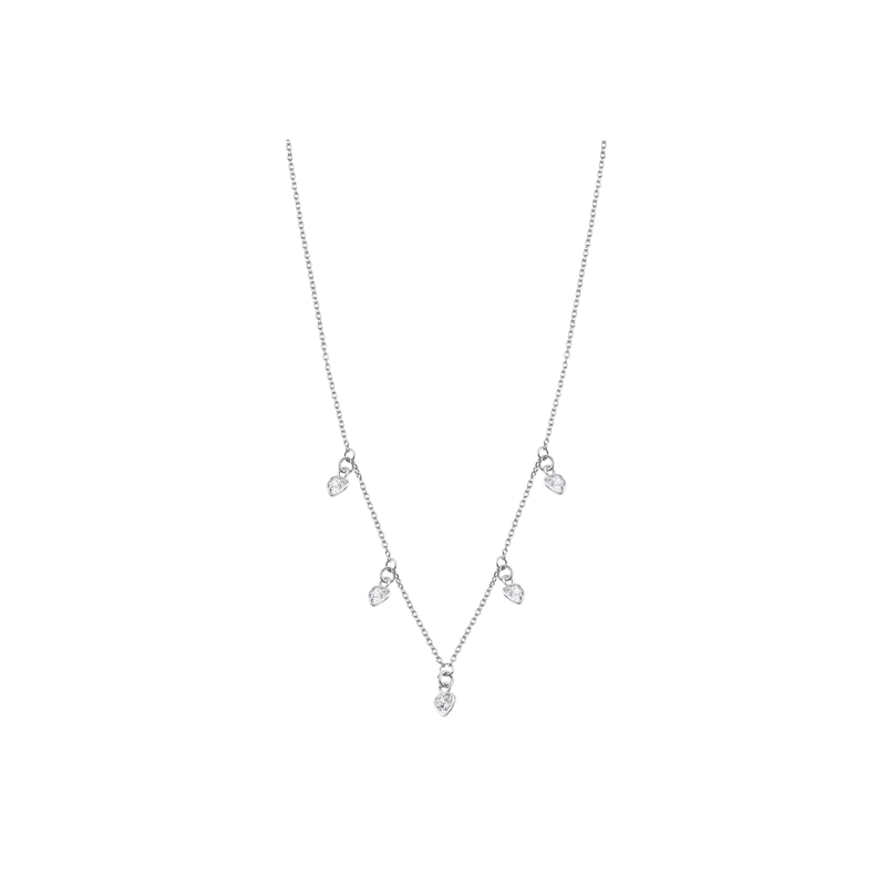 Collar Lotus Silver Trendy Corazones LP3190-1/1