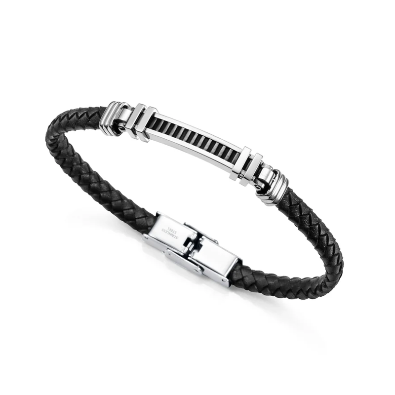 Pulsera Viceroy trenzada negra 14120P01010