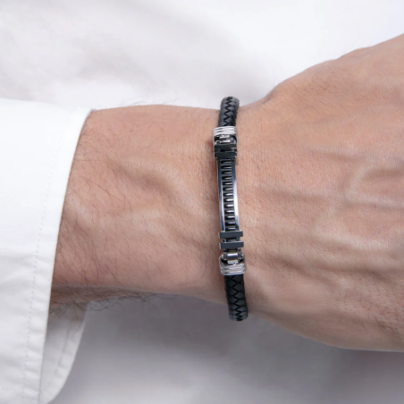 Pulsera Viceroy trenzada negra 14120P01010