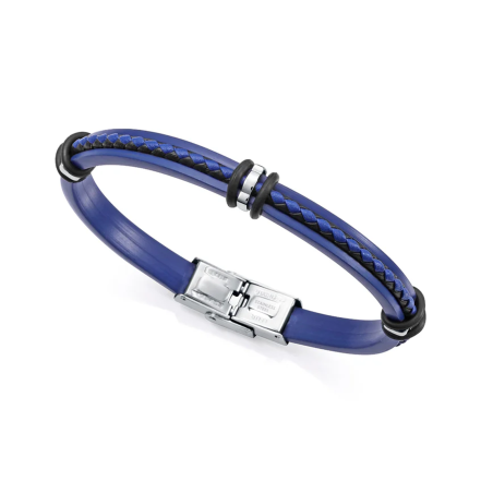 Pulsera Viceroy silicona y piel azul 14128P01013