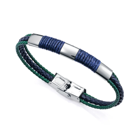 Pulsera Viceroy piel azul y verde 14118P01013