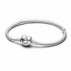 Pulsera Pandora Moments Cadena Serpiente y Cierre Corazón 590719