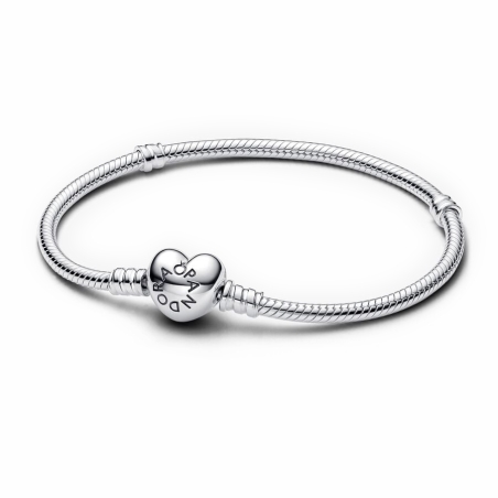 Pulsera Pandora Moments Cadena Serpiente y Cierre Corazón 590719