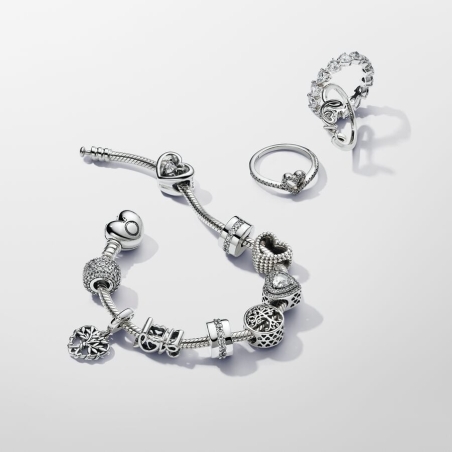 Pulsera Pandora Moments Cadena Serpiente y Cierre Corazón 590719