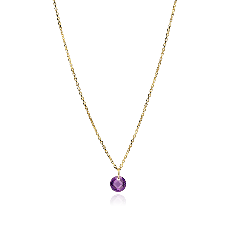 Gargantilla "Single Lula Gold" en Oro 18k y piedra de color