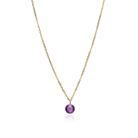 Gargantilla "Single Lula Gold" en Oro 18k y piedra de color