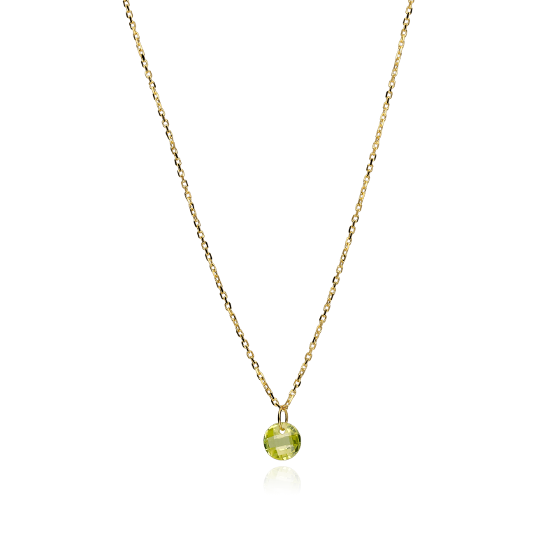 Gargantilla "Single Lula Gold" en Oro 18k y piedra de color