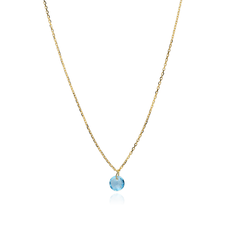 Gargantilla "Single Lula Gold" en Oro 18k y piedra de color