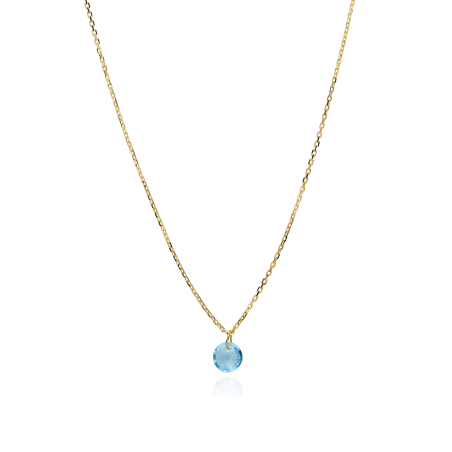 Gargantilla "Single Lula Gold" en Oro 18k y piedra de color