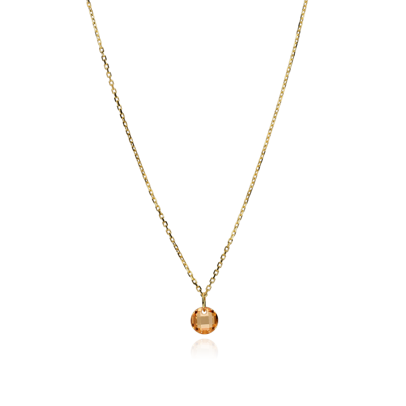 Gargantilla "Single Lula Gold" en Oro 18k y piedra de color