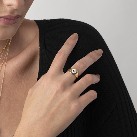 ANILLO AGATHA PARIS SARA CARBONERO CIAM BAÑO ORO MARGARITA 2240406-270