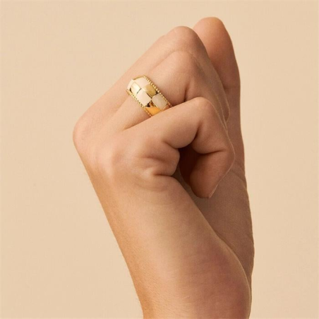 Anillo Agatha Paris ancho dorado Brigitte 2280249-730-MM