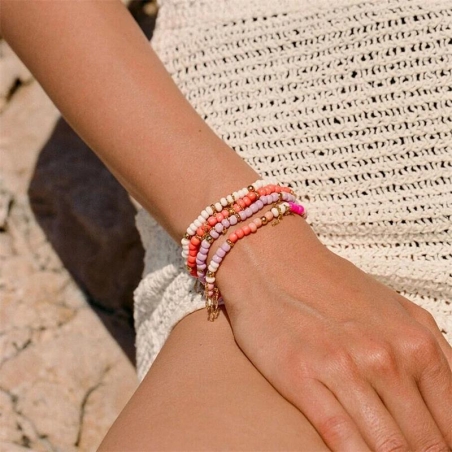 Pulsera Agatha Rodeo perlas fúcsia 2480282-315-TU