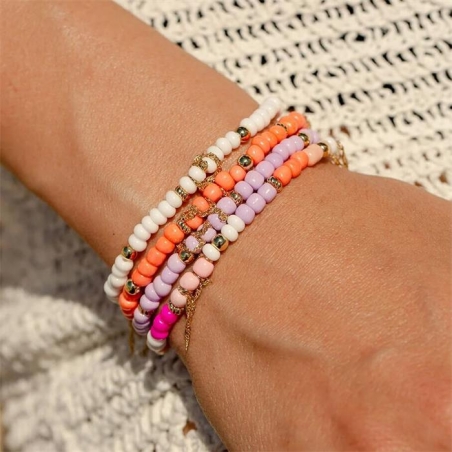 Pulsera Agatha Rodeo perlas fúcsia 2480282-315-TU