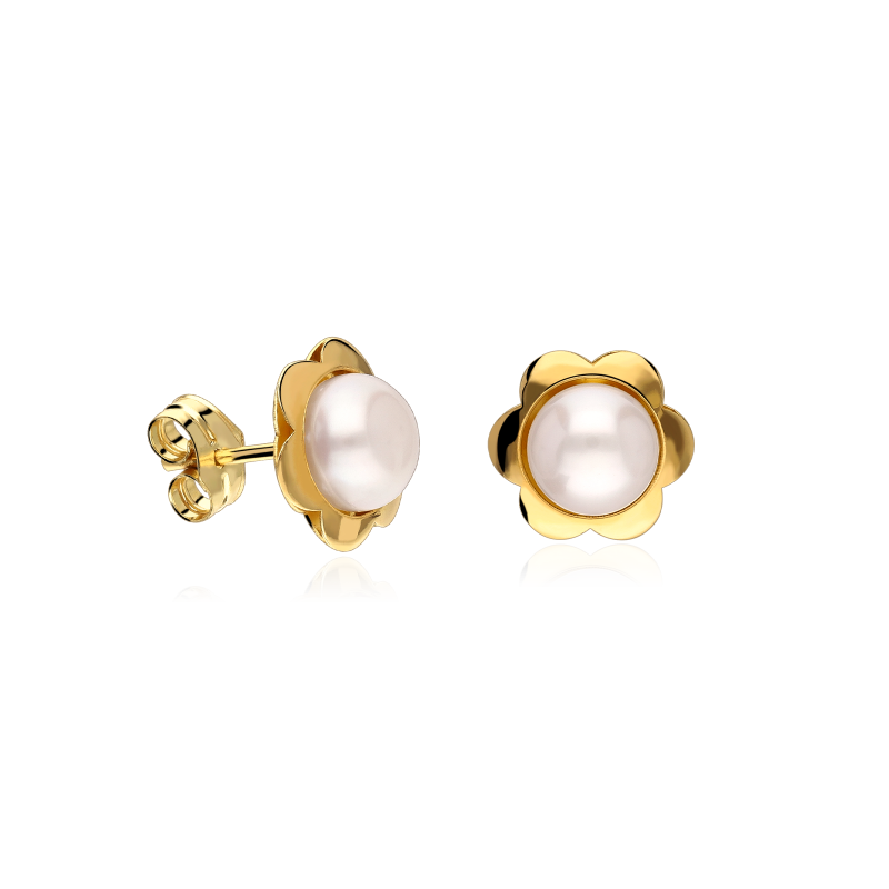 Pendientes Oro 18k y perlas "Badesi"