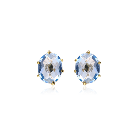 Pendientes Oro 18k y Topacios Azules "Renatta"