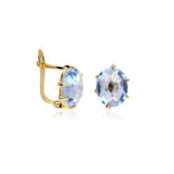 Pendientes Oro 18k y Topacios Azules "Renatta"