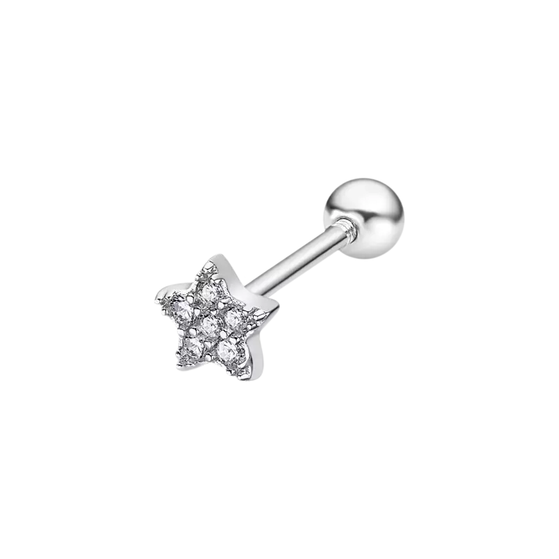 Pendiente Lotus Silver Piercing Estrella LP3368-9/1