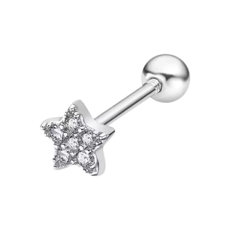 Pendiente Lotus Silver Piercing Estrella LP3368-9/1