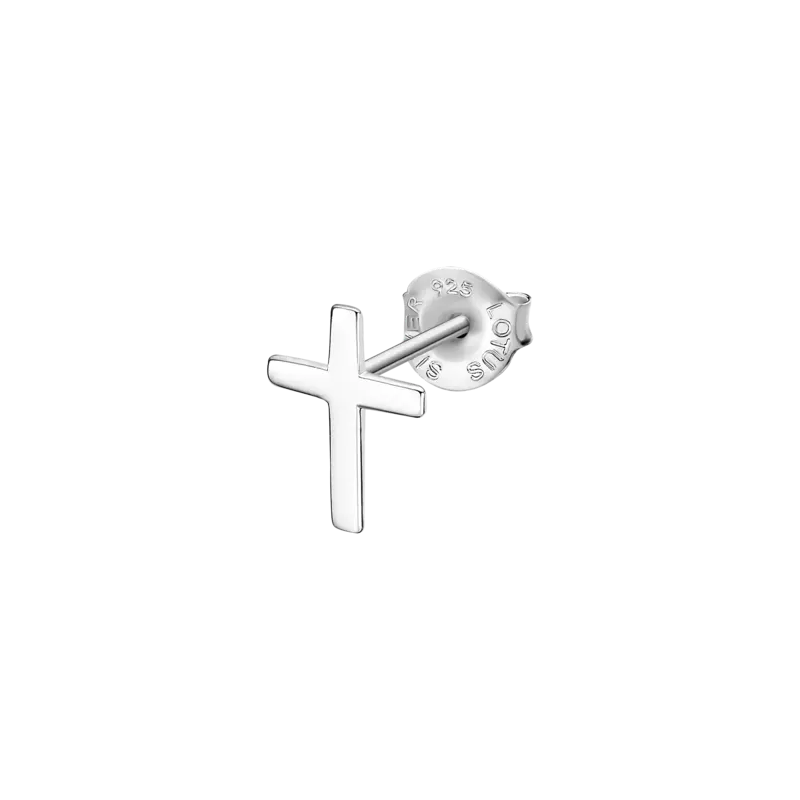 Pendiente Lotus Silver Piercing Cruz LP3378-9/1
