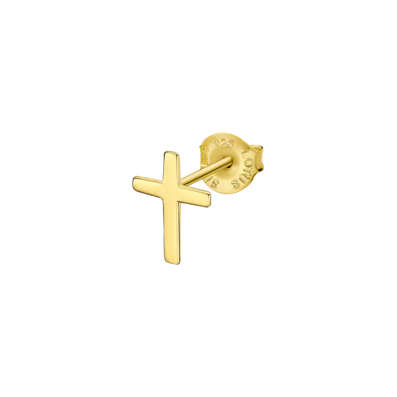 Pendiente Lotus Silver Piercing Cruz LP3378-9/2