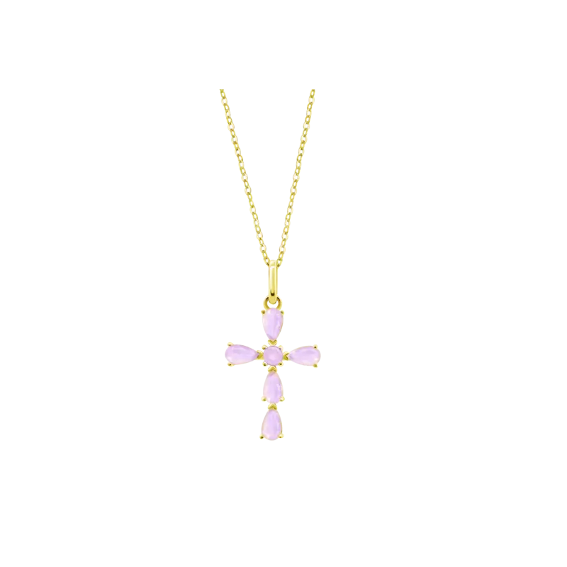 Collar Lotus Silver Cruz Sinfos Rosa LP3557-1/1