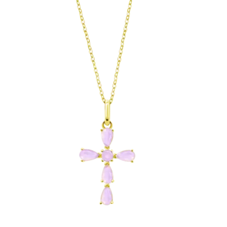 Collar Lotus Silver Cruz Sinfos Rosa LP3557-1/1